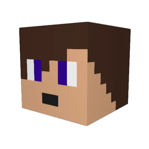 MattyMoonster Minecraft avatar head, 3D render