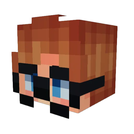 MattyWalker Minecraft avatar head, 3D render
