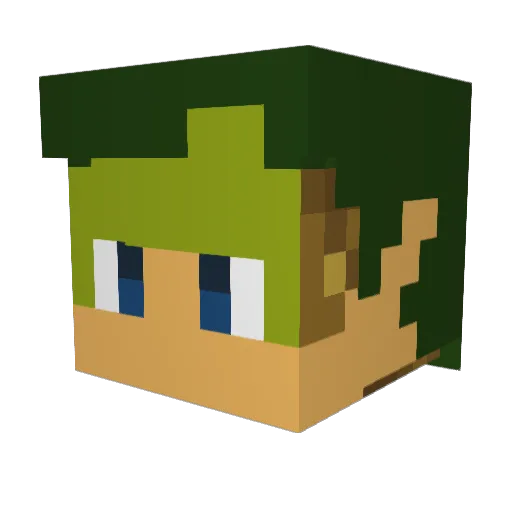 Mattylord1 Minecraft avatar head, 3D render