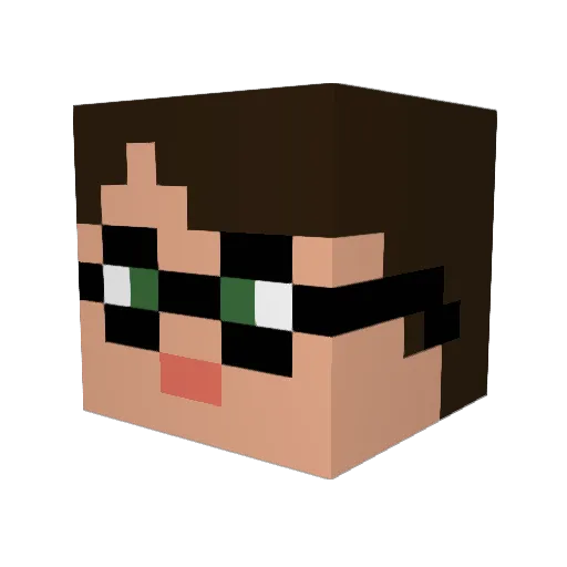 Matu1204 Minecraft avatar head, 3D render