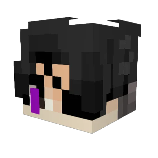 MatuaYoza Minecraft avatar head, 3D render