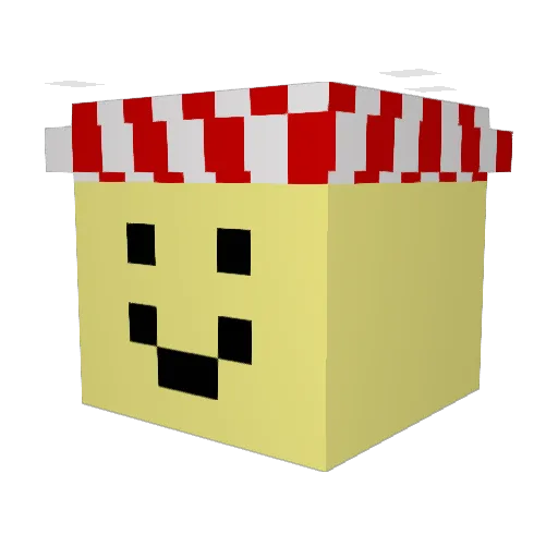 Matures Minecraft avatar head, 3D render