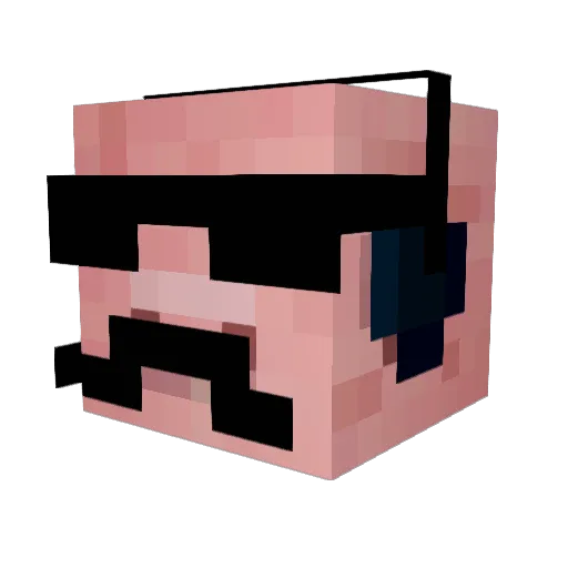 Matusen Minecraft avatar head, 3D render