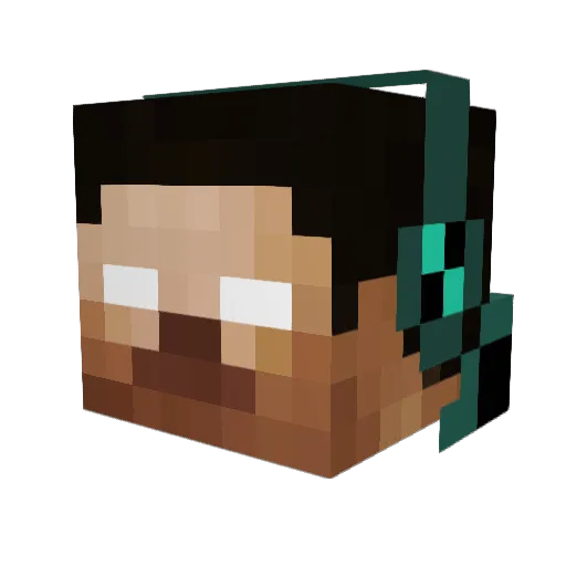 Matutegs Minecraft avatar head, 3D render