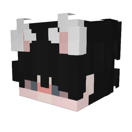 Matuwuno Minecraft avatar head, 3D render