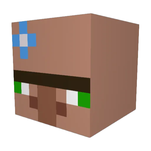 Matvej Minecraft avatar head, 3D render
