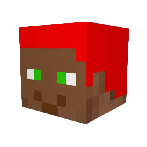 Matvii24k Minecraft avatar head, 3D render