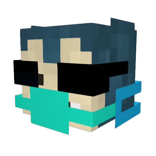 Maty523 Minecraft avatar head, 3D render