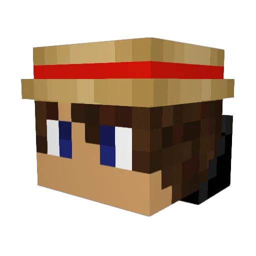 MatyBachy Minecraft avatar head, 3D render