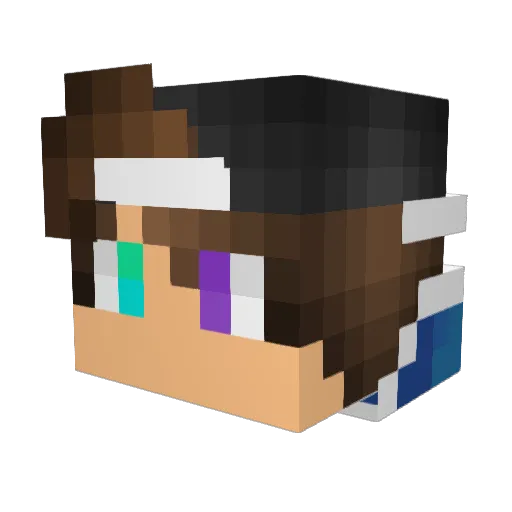MatyKott Minecraft avatar head, 3D render