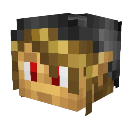 Matyko Minecraft avatar head, 3D render