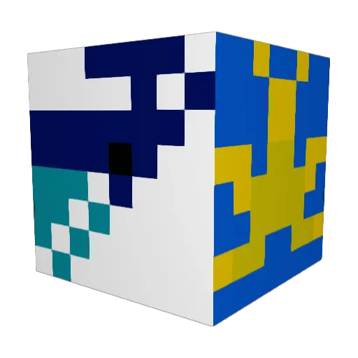 Matykow Minecraft avatar head, 3D render