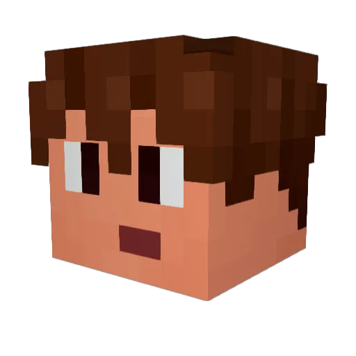 Matyo Minecraft avatar head, 3D render