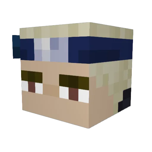 Matyricon Minecraft avatar head, 3D render