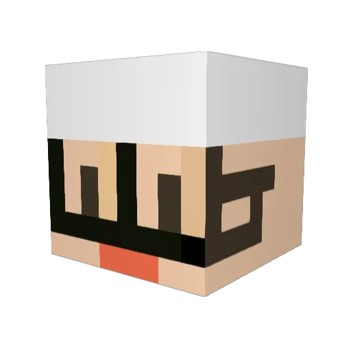 Matyuuuuu Minecraft avatar head, 3D render