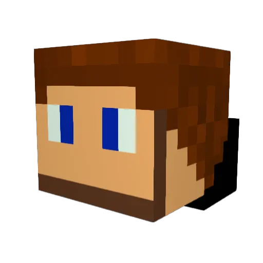 MatzeBaam Minecraft avatar head, 3D render