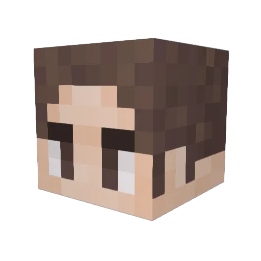 Matzeletsplays Minecraft avatar head, 3D render