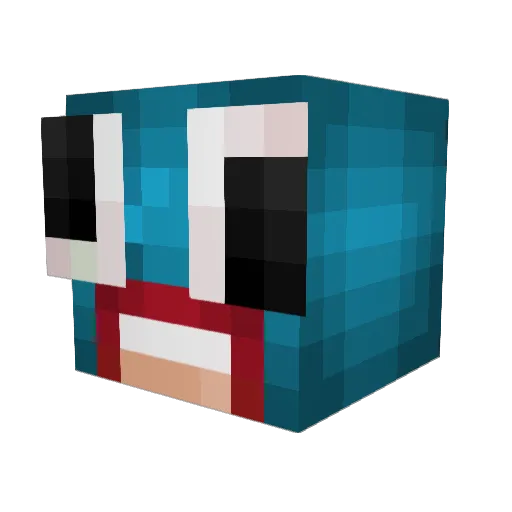 Matzia Minecraft avatar head, 3D render