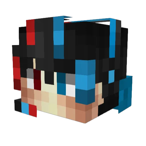 Matzing Minecraft avatar head, 3D render