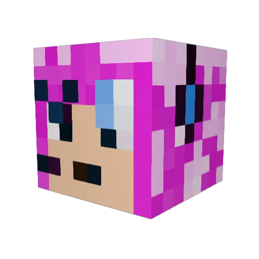 Mau5Benz Minecraft avatar head, 3D render
