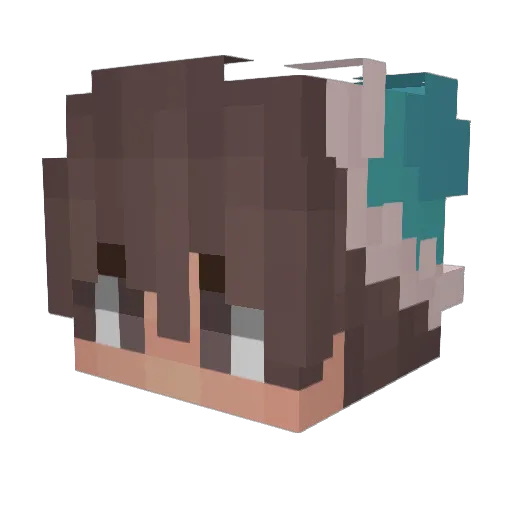 MauFls Minecraft avatar head, 3D render