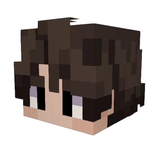 MauGray Minecraft avatar head, 3D render