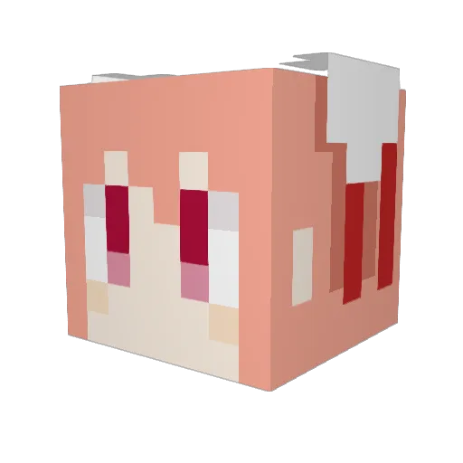 MauJGC Minecraft avatar head, 3D render