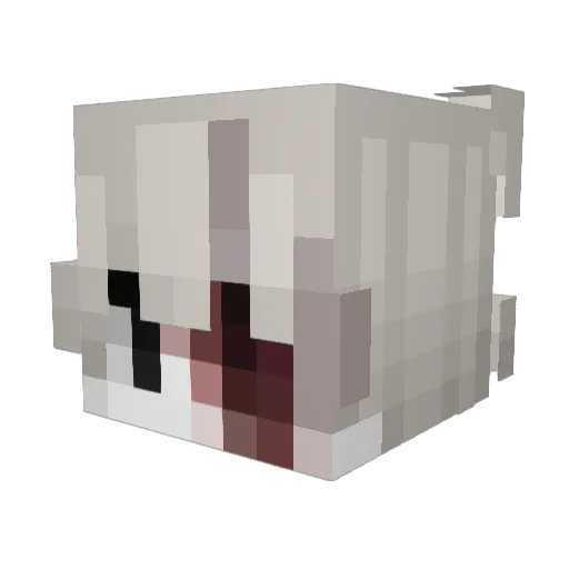 Mau_14xD Minecraft avatar head, 3D render