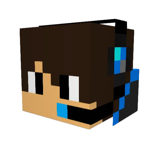 Maubaer Minecraft avatar head, 3D render