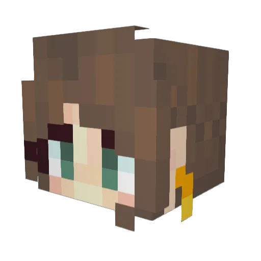 Mauckie Minecraft avatar head, 3D render