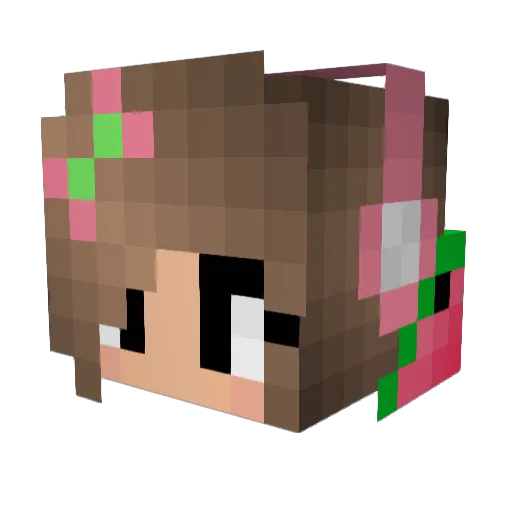 MaudOpheij Minecraft avatar head, 3D render