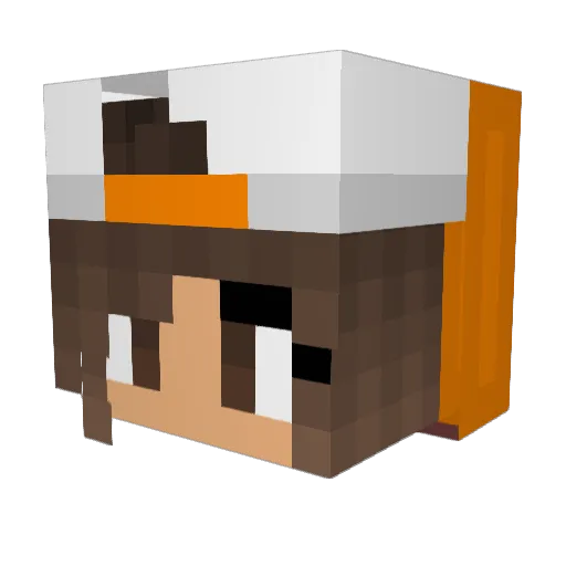 Maudjee Minecraft avatar head, 3D render