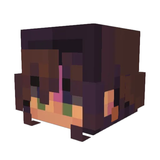 Maudzarella77 Minecraft avatar head, 3D render