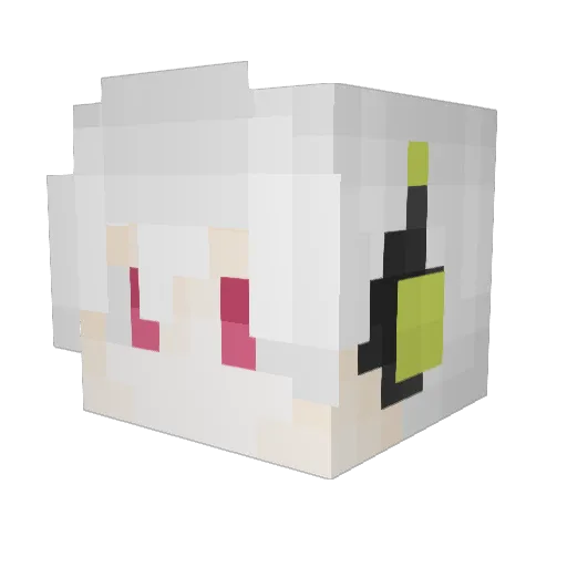 MaugaRin Minecraft avatar head, 3D render