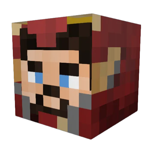 Mauister Minecraft avatar head, 3D render
