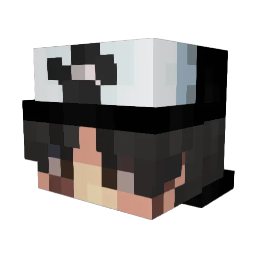 Mauj Minecraft avatar head, 3D render