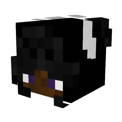 Maulaera Minecraft avatar head, 3D render