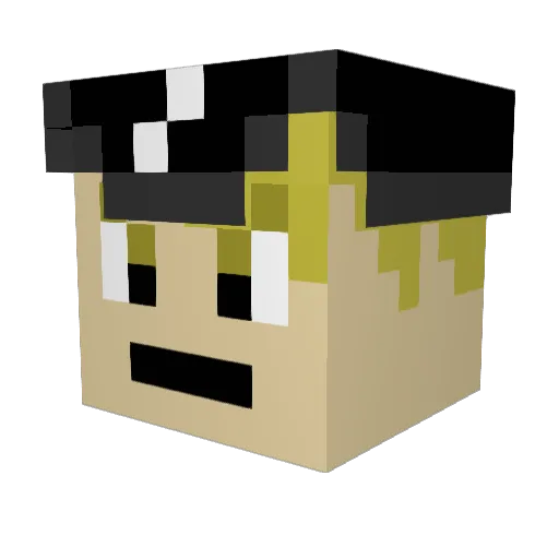 MaulerLV Minecraft avatar head, 3D render