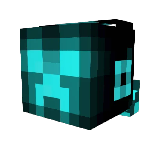 Maulley Minecraft avatar head, 3D render
