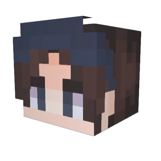 Maulsi Minecraft avatar head, 3D render
