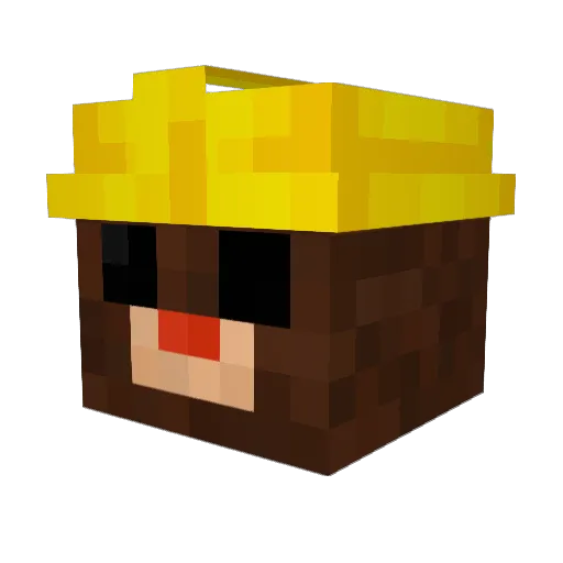 Maulwurf_Henk Minecraft avatar head, 3D render