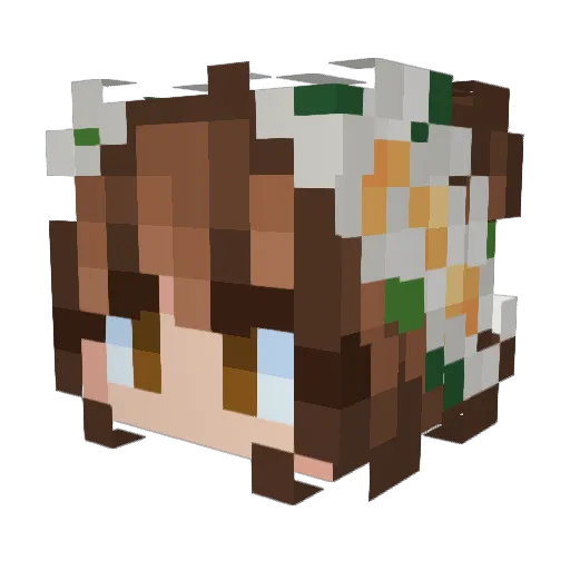 Maumbra Minecraft avatar head, 3D render