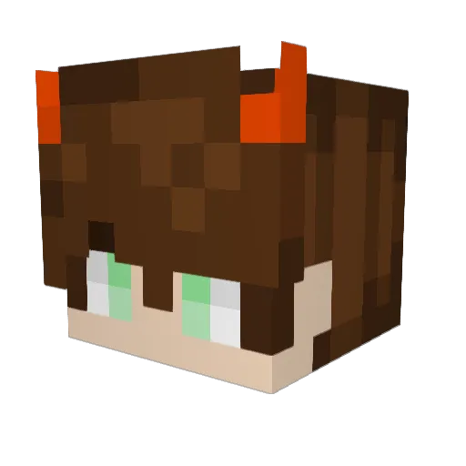 Maumedis Minecraft avatar head, 3D render