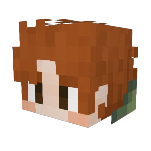 Maundoi Minecraft avatar head, 3D render