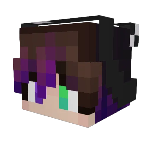 Maunixnova Minecraft avatar head, 3D render