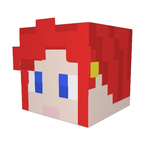 MauraAlauna Minecraft avatar head, 3D render