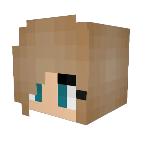 Maureentje Minecraft avatar head, 3D render