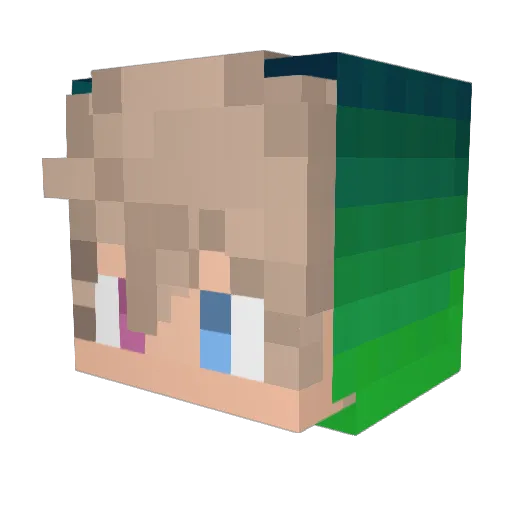 Mauri1234z Minecraft avatar head, 3D render