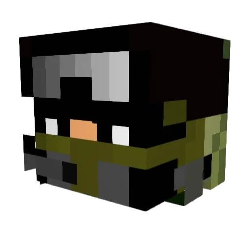 Mauri7301 Minecraft avatar head, 3D render