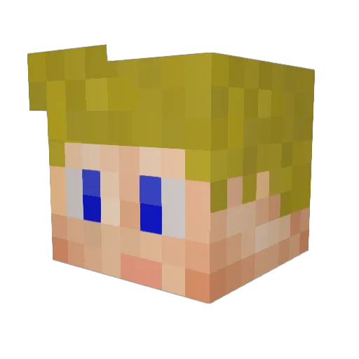 MauriDE Minecraft avatar head, 3D render